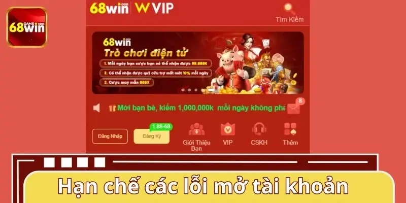 Lỗi tạo tài khoản thường gặp cần hạn chế Lỗi tạo tài khoản thường gặp cần hạn chế